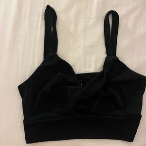 Black forever 21 cutout Tank Top Cropped